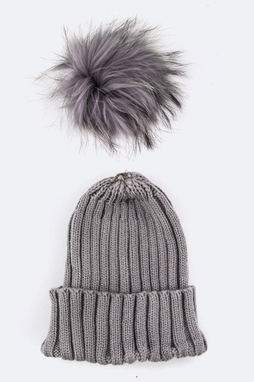 Fur PomPom Beanie – Warmth with a Fluffy Twist ❄️