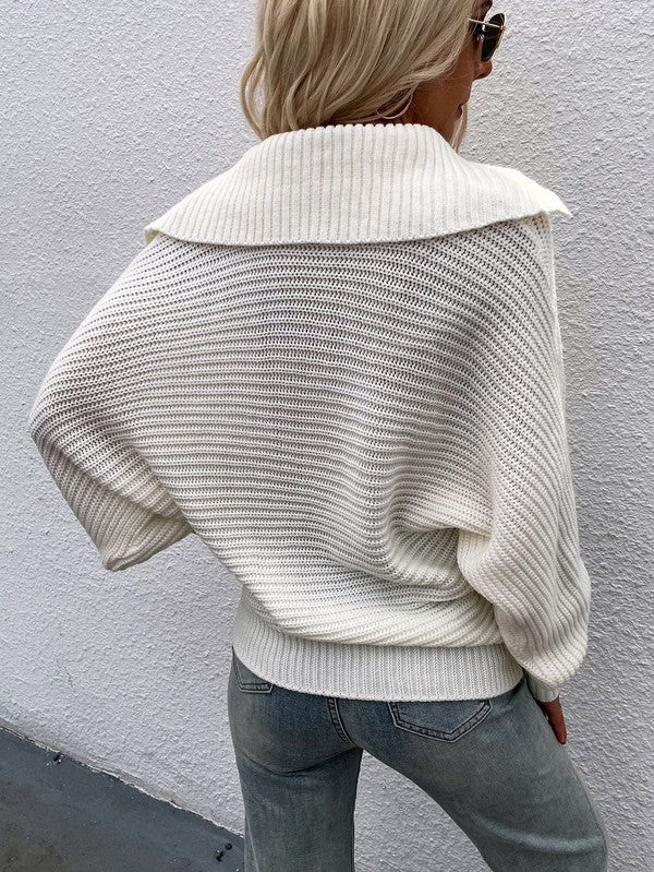 Classic V-Neck Collared Knit Sweater β Timeless & Cozy π§Άβ¨