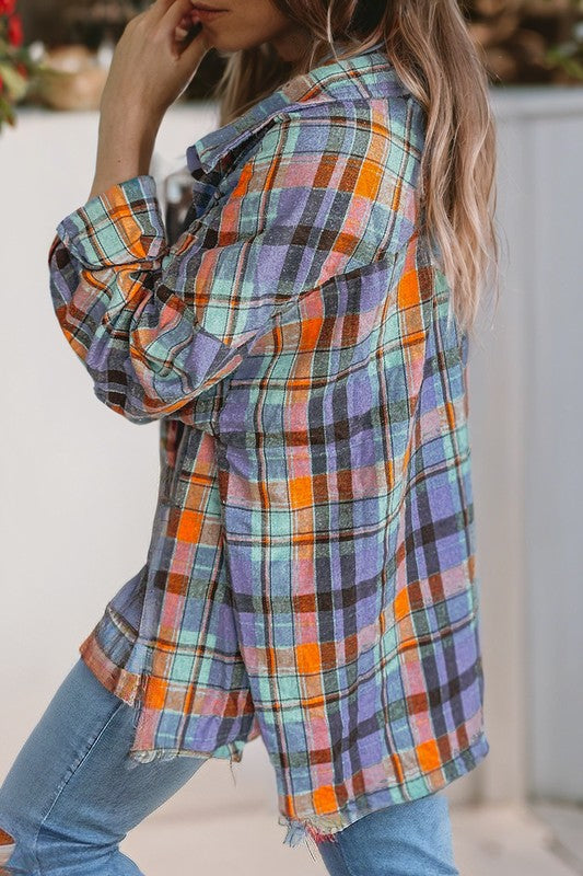 Plaid Drop Sleeve Shirt β Relaxed & Timeless ποΈ