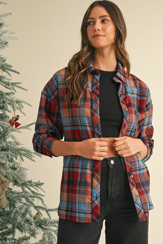 Plaid Drop Sleeve Shirt β Relaxed & Timeless ποΈ