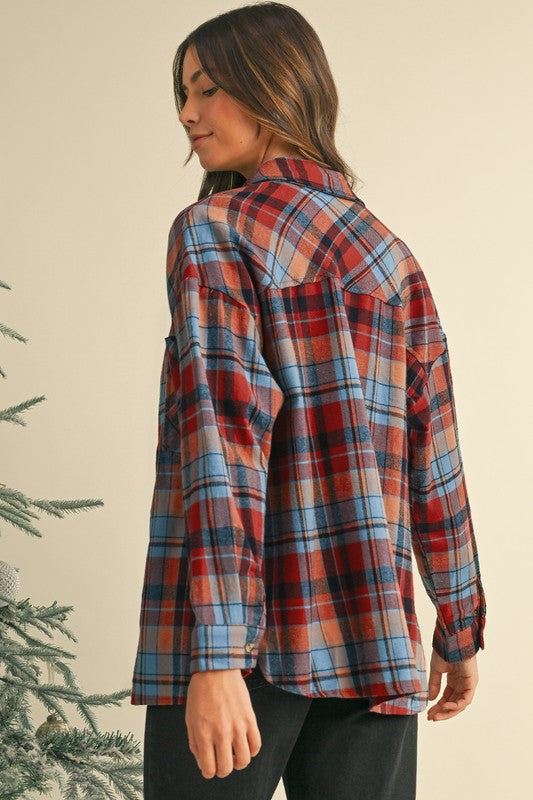 Plaid Drop Sleeve Shirt β Relaxed & Timeless ποΈ