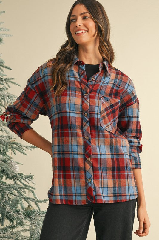 Plaid Drop Sleeve Shirt β Relaxed & Timeless ποΈ