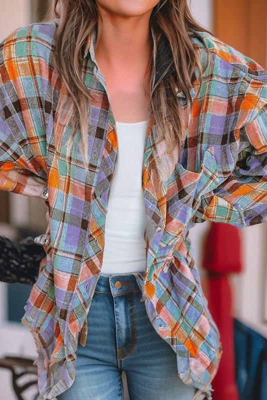 Plaid Drop Sleeve Shirt β Relaxed & Timeless ποΈ