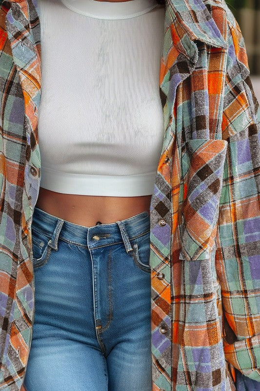 Plaid Drop Sleeve Shirt β Relaxed & Timeless ποΈ