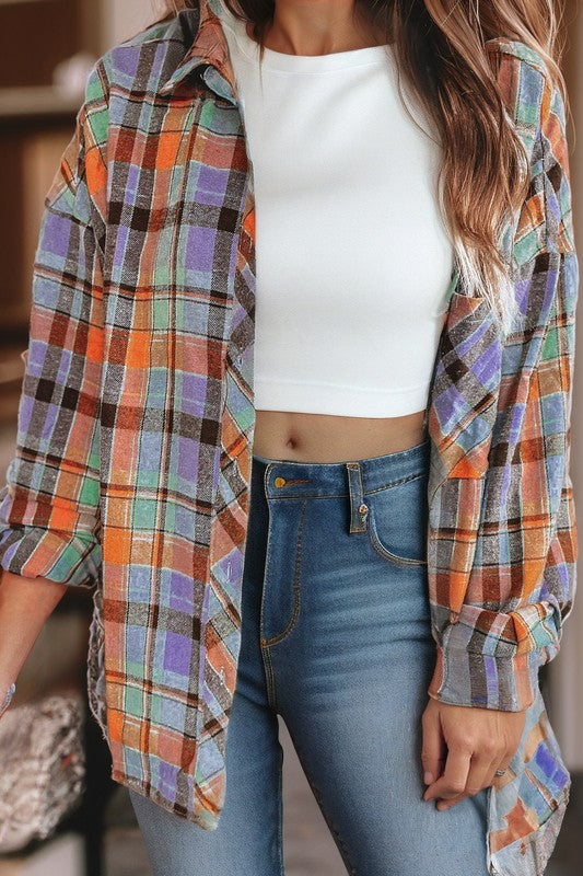 Plaid Drop Sleeve Shirt β Relaxed & Timeless ποΈ