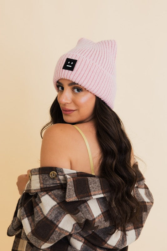 Chill Vibes Soft Ribbed Squared Face Beanie – Effortless Cool for Cozy Days ❄️✨