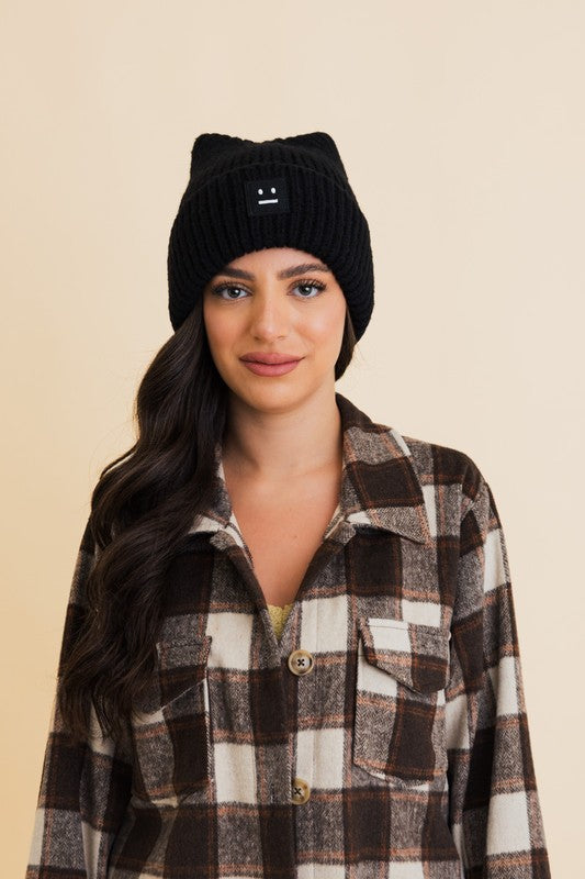 Chill Vibes Soft Ribbed Squared Face Beanie – Effortless Cool for Cozy Days ❄️✨
