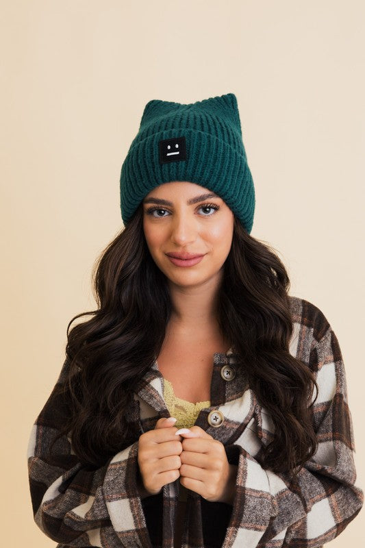 Chill Vibes Soft Ribbed Squared Face Beanie – Effortless Cool for Cozy Days ❄️✨