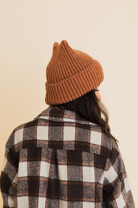 Chill Vibes Soft Ribbed Squared Face Beanie – Effortless Cool for Cozy Days ❄️✨