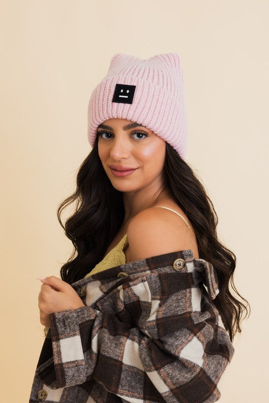 Chill Vibes Soft Ribbed Squared Face Beanie – Effortless Cool for Cozy Days ❄️✨