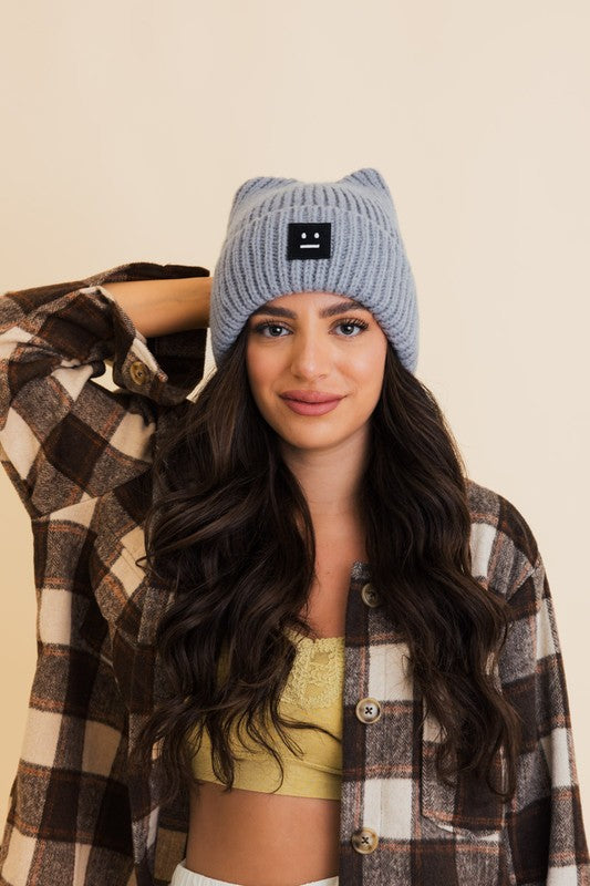 Chill Vibes Soft Ribbed Squared Face Beanie – Effortless Cool for Cozy Days ❄️✨