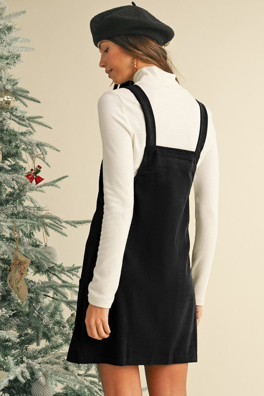 Vineyard Corduroy Overall Dress β Cozy & Versatile π