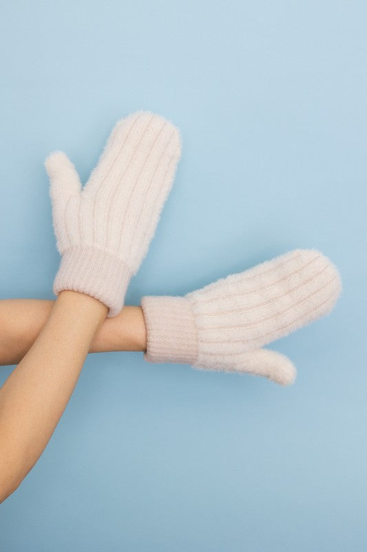 Plush Pastel Fuzzy Mittens – Warmth Wrapped in Softness ❄️✨