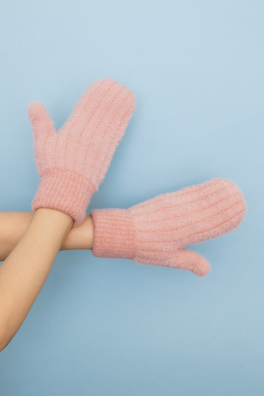Plush Pastel Fuzzy Mittens – Warmth Wrapped in Softness ❄️✨