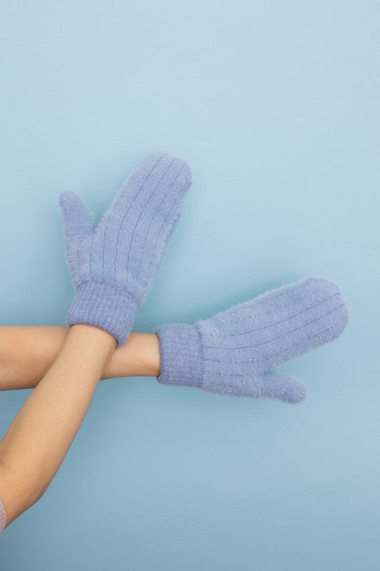 Plush Pastel Fuzzy Mittens – Warmth Wrapped in Softness ❄️✨