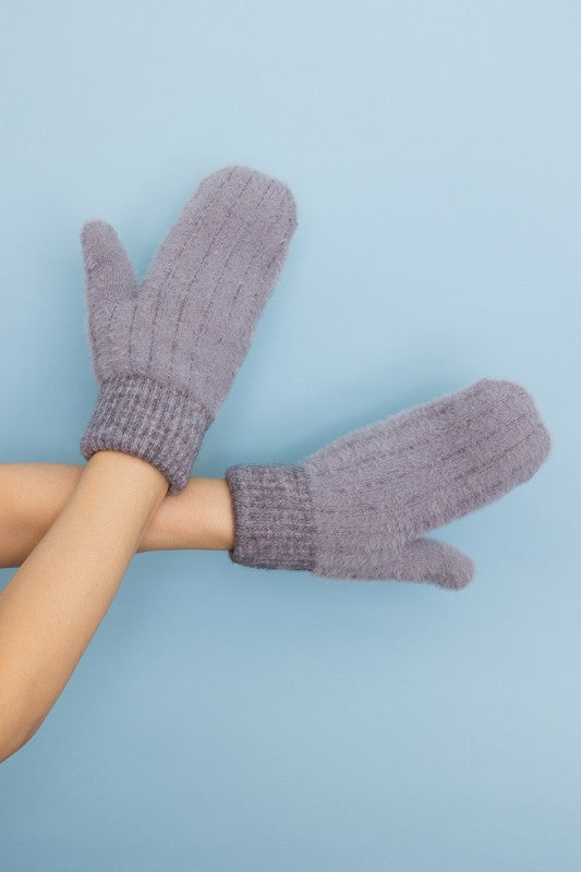 Plush Pastel Fuzzy Mittens – Warmth Wrapped in Softness ❄️✨