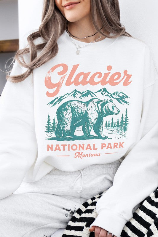 Glacier National Park Fleece Sweatshirt ā Cozy Adventure Vibes š²
