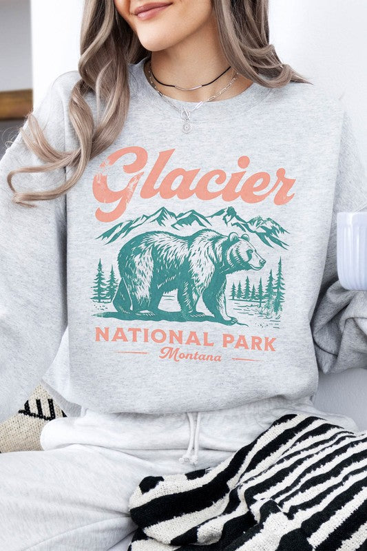 Glacier National Park Fleece Sweatshirt ā Cozy Adventure Vibes š²