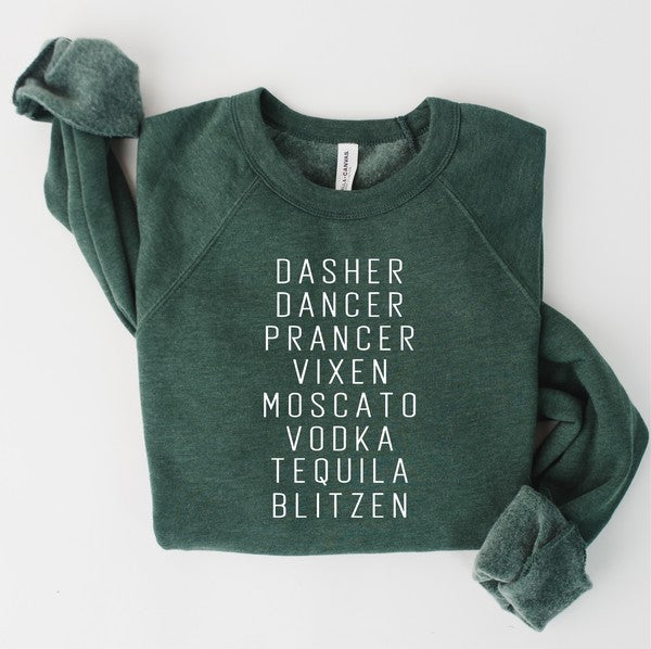 Dasher, Dancer, Moscato Sweatshirt – Holiday Spirit Meets Festive Style