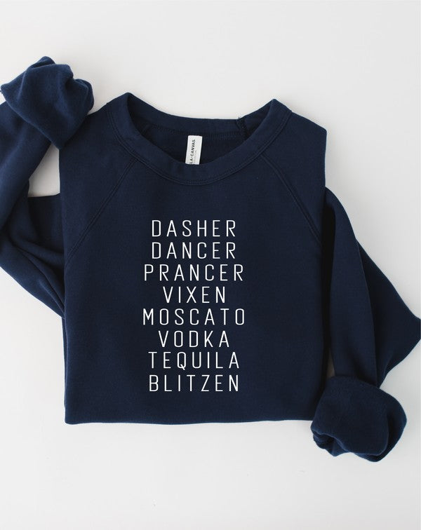 Dasher, Dancer, Moscato Sweatshirt – Holiday Spirit Meets Festive Style