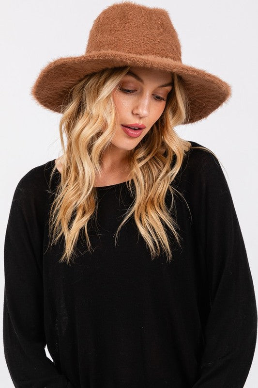 Fuzzy Winter Fedora – Cozy & Chic ❄️