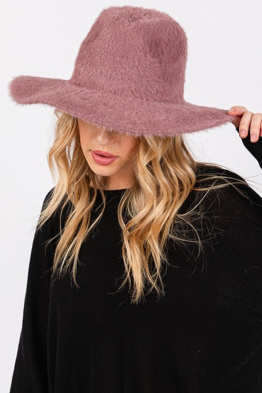 Fuzzy Winter Fedora – Cozy & Chic ❄️