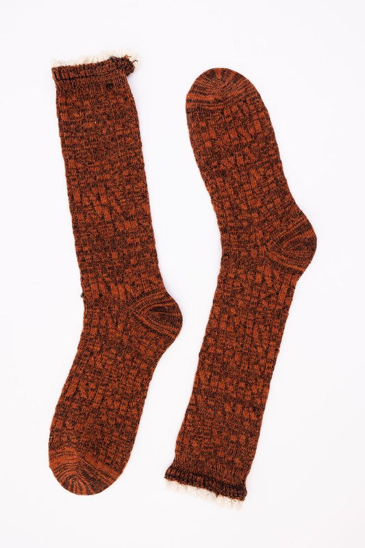 Autumn Vibes Ribbed Ruffle-Trim Socks – Cozy Comfort with a Stylish Twist 🍂🧦