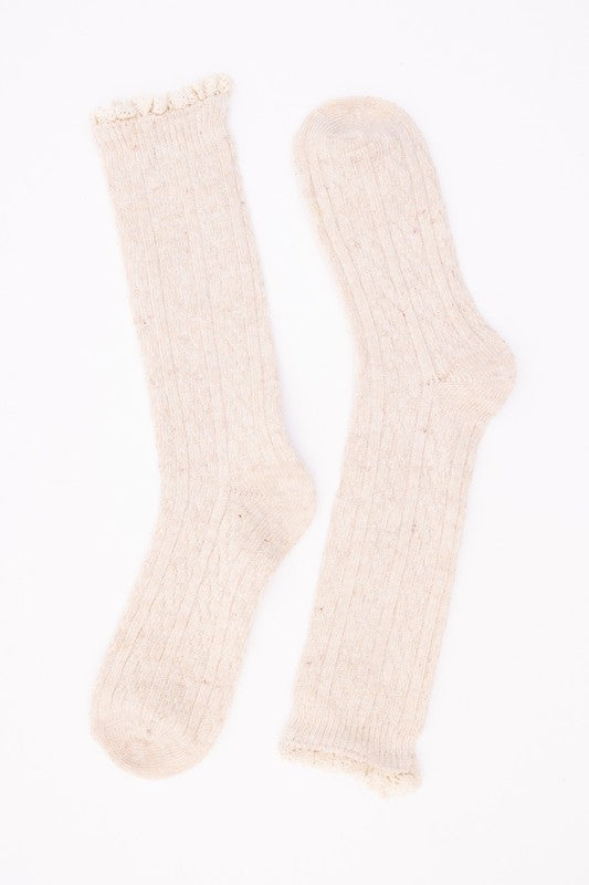Autumn Vibes Ribbed Ruffle-Trim Socks – Cozy Comfort with a Stylish Twist 🍂🧦