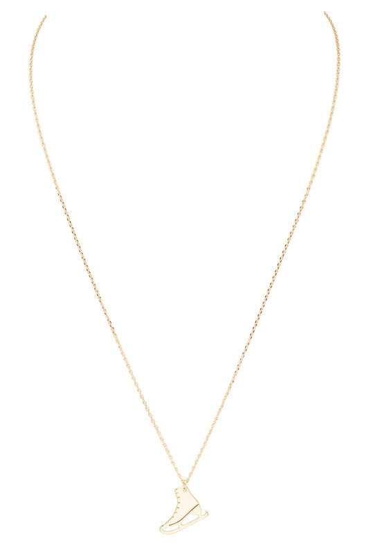 Laser Cut Ice Skate Pendant Necklace – Glide Into Festive Style ⛸️✨