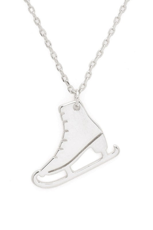Laser Cut Ice Skate Pendant Necklace – Glide Into Festive Style ⛸️✨
