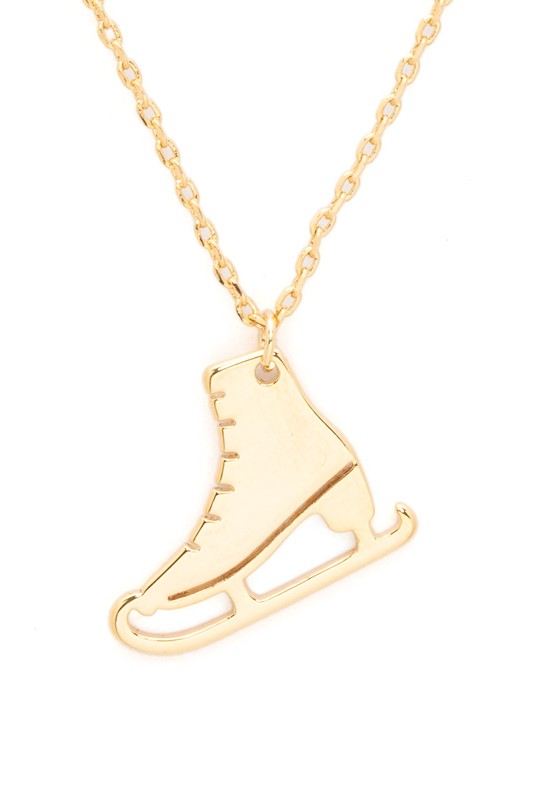 Laser Cut Ice Skate Pendant Necklace – Glide Into Festive Style ⛸️✨