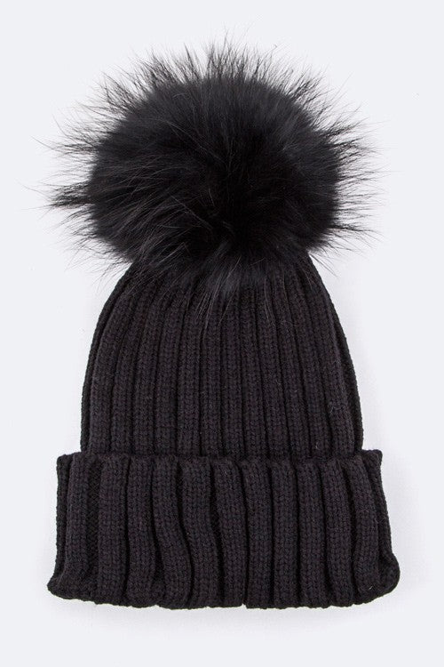 Fur PomPom Beanie – Warmth with a Fluffy Twist ❄️