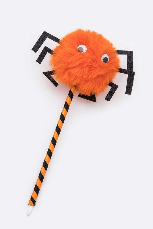 Halloween Spider PomPom Pen Set - 1 DZ Assorted Pre Pack Set