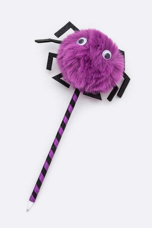 Halloween Spider PomPom Pen Set - 1 DZ Assorted Pre Pack Set