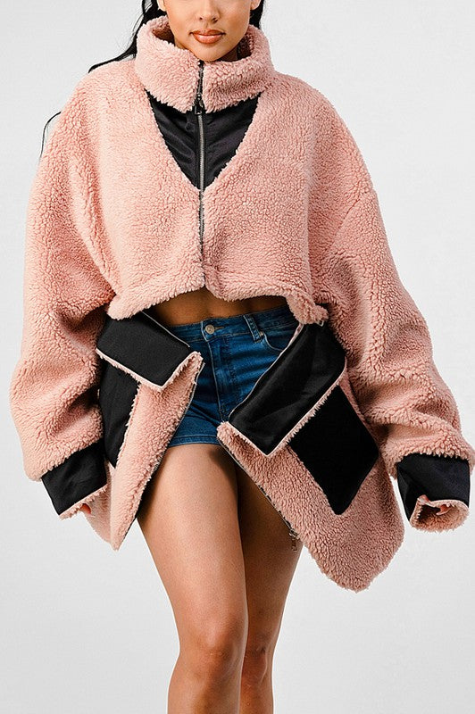 Athina Oversized Sherpa Jacket – Cozy & Versatile ❄️