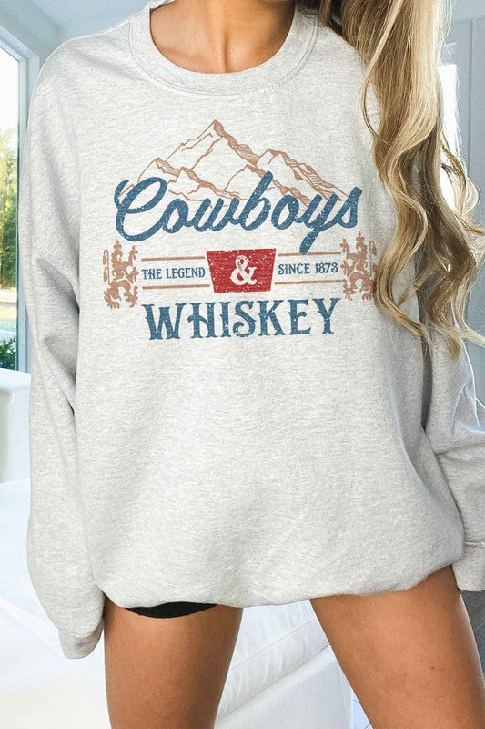 Cowboys & Whiskey Sweatshirt – Western Vibes 🤠