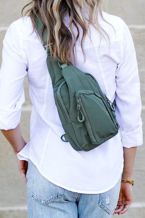 Pippa Reversible Nylon Sling Bag – Compact, Functional, and Ready for Adventure 🎒✨
