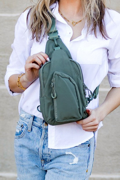 Pippa Reversible Nylon Sling Bag – Compact, Functional, and Ready for Adventure 🎒✨