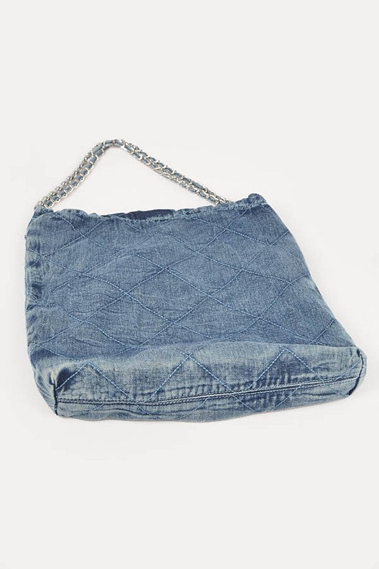 Denim Quilted Large Shoulder Bag – Effortless Style Meets Everyday Function 👜✨
