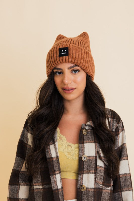 Chill Vibes Soft Ribbed Squared Face Beanie – Effortless Cool for Cozy Days ❄️✨