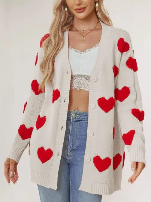 Long Heart Cardigan – Love in Every Stitch ❤️