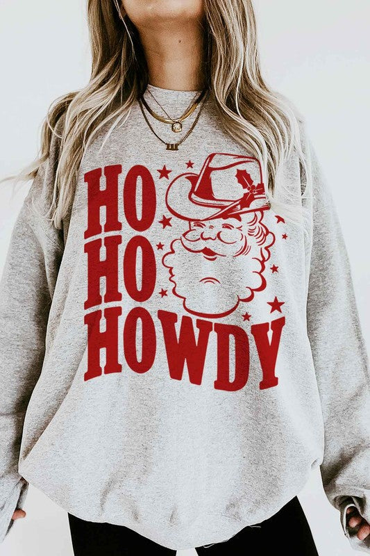 Ho Ho Ho Howdy Christmas Oversized Sweatshirt: A Festive Must-Have!