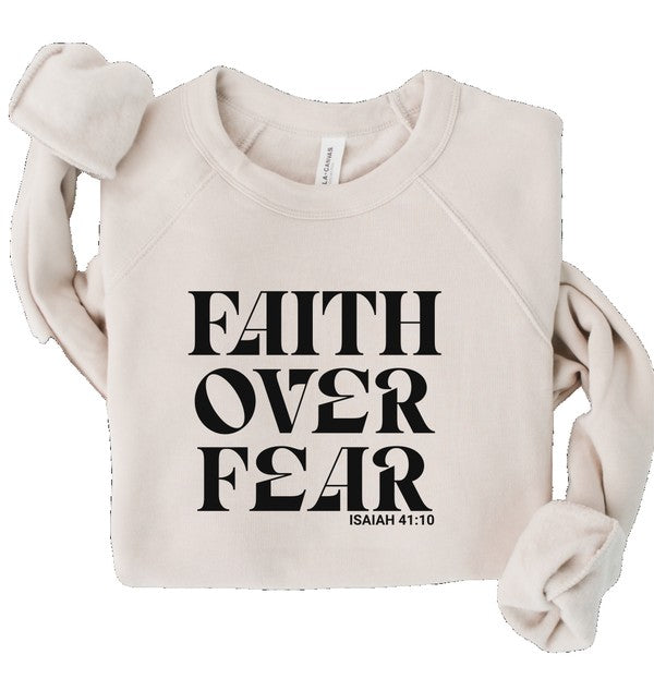 Plus Size Faith Over Fear Graphic Sweatshirt – Comfort That Inspires ✨🕊️
