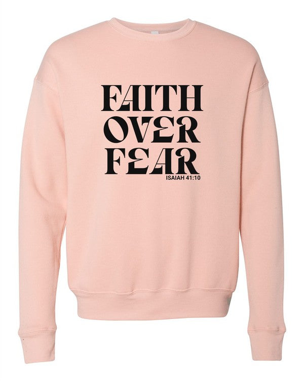 Plus Size Faith Over Fear Graphic Sweatshirt – Comfort That Inspires ✨🕊️