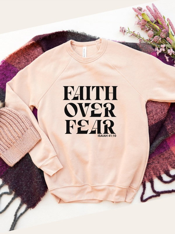 Plus Size Faith Over Fear Graphic Sweatshirt – Comfort That Inspires ✨🕊️