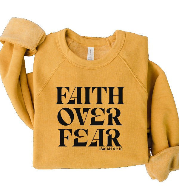 Plus Size Faith Over Fear Graphic Sweatshirt – Comfort That Inspires ✨🕊️