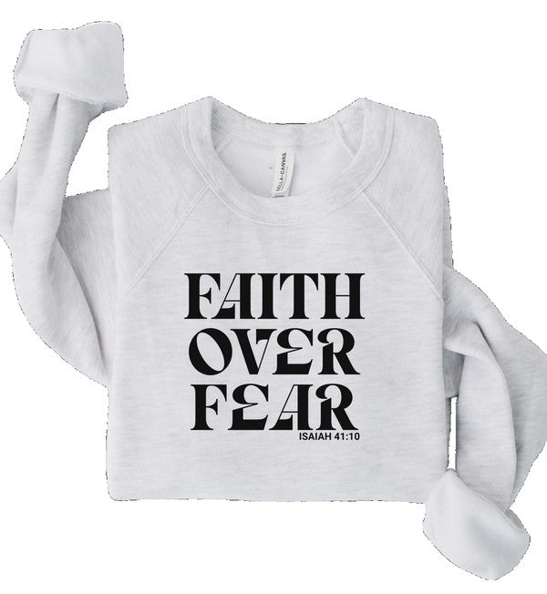 Plus Size Faith Over Fear Graphic Sweatshirt – Comfort That Inspires ✨🕊️