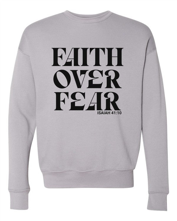 Plus Size Faith Over Fear Graphic Sweatshirt – Comfort That Inspires ✨🕊️
