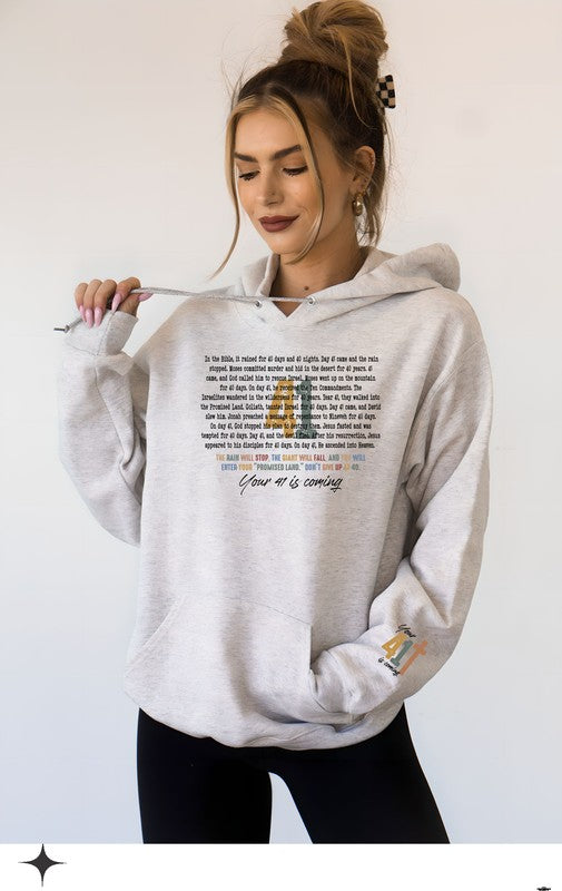 Colorful Day 41 Cozy Graphic Hoodie – Wear Your Faith in Comfort ✝️