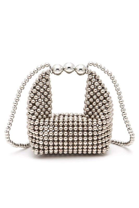 Petite Pearl Braided Clutch – Classic Detail ✨💎